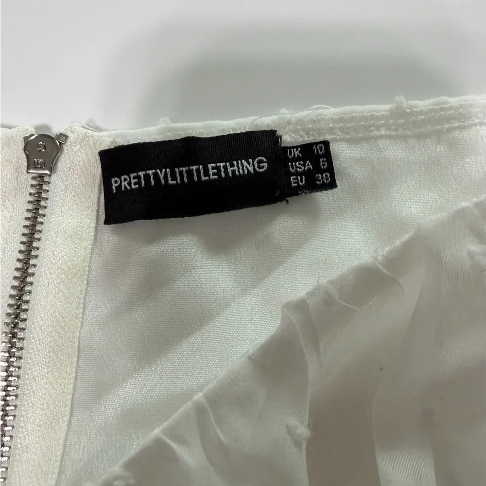 PrettyLittleThing White Sheer Puff Sleeve Blouse - Picture 2 of 5